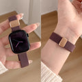 Simple Solid Color Nylon Weave Magnetic Watch Band 6W6JWA112