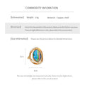 Vintage Oval Abalone Shell Open Statement Ring 6W6JRG357