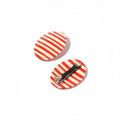 Sweet Striped Oval Mini Hair Barrette Clip 8AS6HCP260T