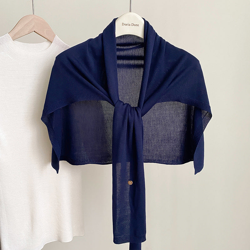 Elegant Solid Color Knit Shawl Wrap 6W6NSC55