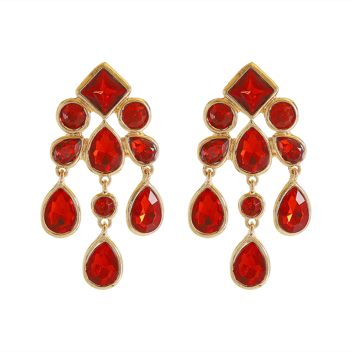 Crystal Teardrop Dangle Earrings - DippedShop Wholesale - #9123