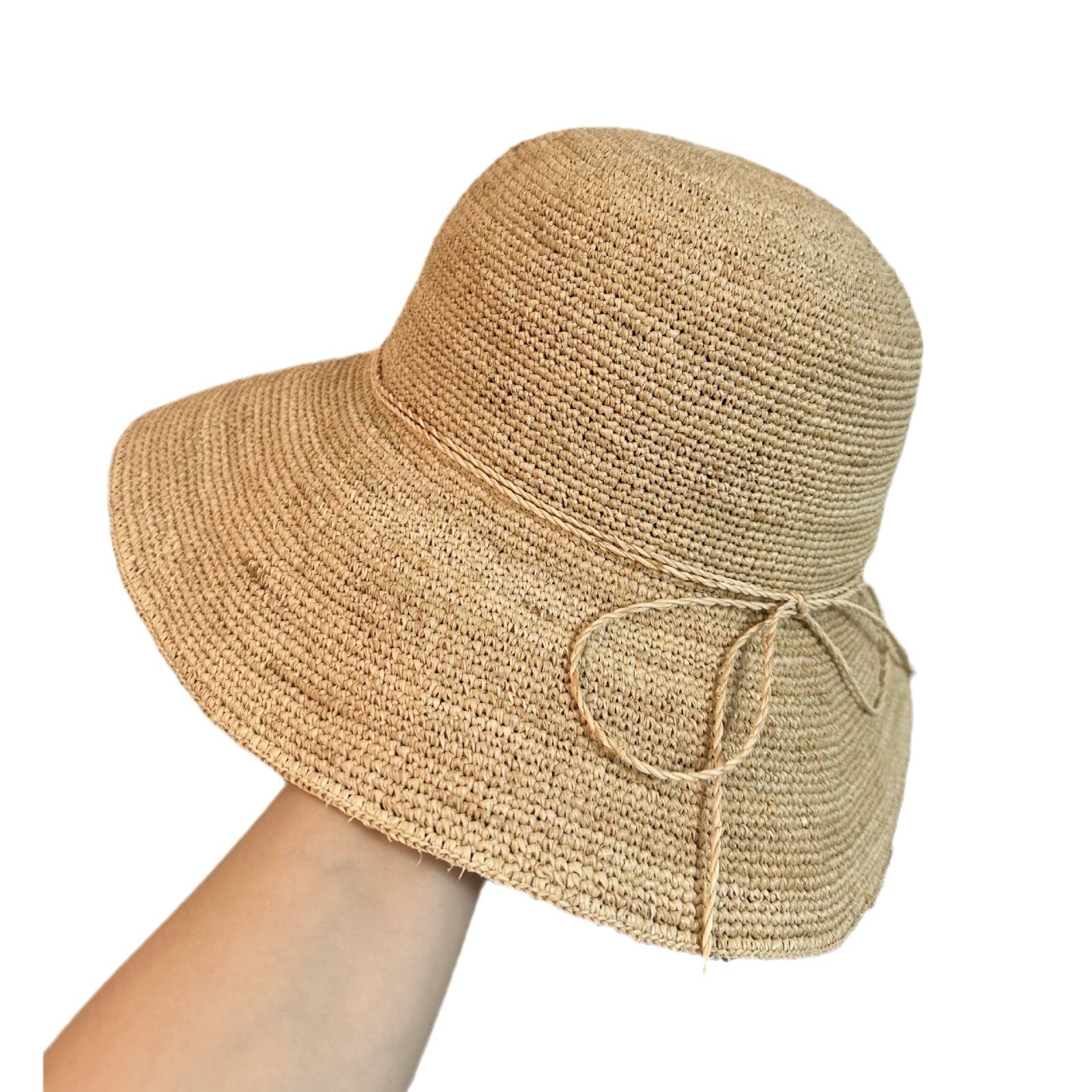 Wide Brim Straw Sun Hat - DippedShop Wholesale - #6499