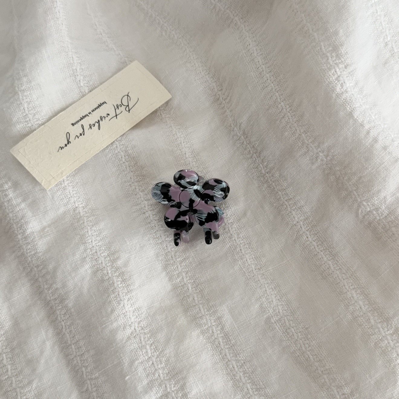 Cute Mini Color Block Flower Hair Claw Clip 6W6HCP1287