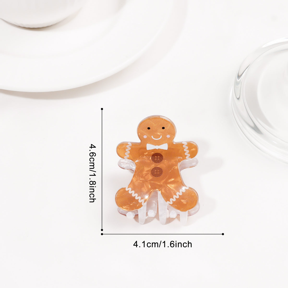 Gingerbread Man Hair Clip - DippedShop Wholesale - #2531