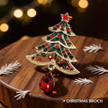 Rhinestone Christmas Tree Brooch - DippedShop Wholesale - #5923
