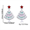 Creative Sparkly Rhinestone Snowflake Christmas Earrings 6W6JER682