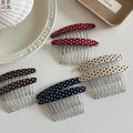 Polka Dot Oval Bangs Hair Comb Clip MK2MBEP6W6HPN10