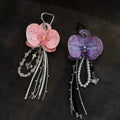 Sweet Oversize Phalaenopsis Tassel Keychain Bag Charm 6W10BBC395