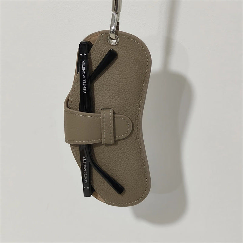 Solid Color PU Portable Sunglasses Case MK2BLC6W13HSY49