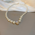Elegant Double Layer Rhinestones Pearl Pendant Necklace 6W6JNC924