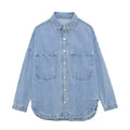 Trendy Denim Polo Shirt - DippedShop Wholesale - #3155