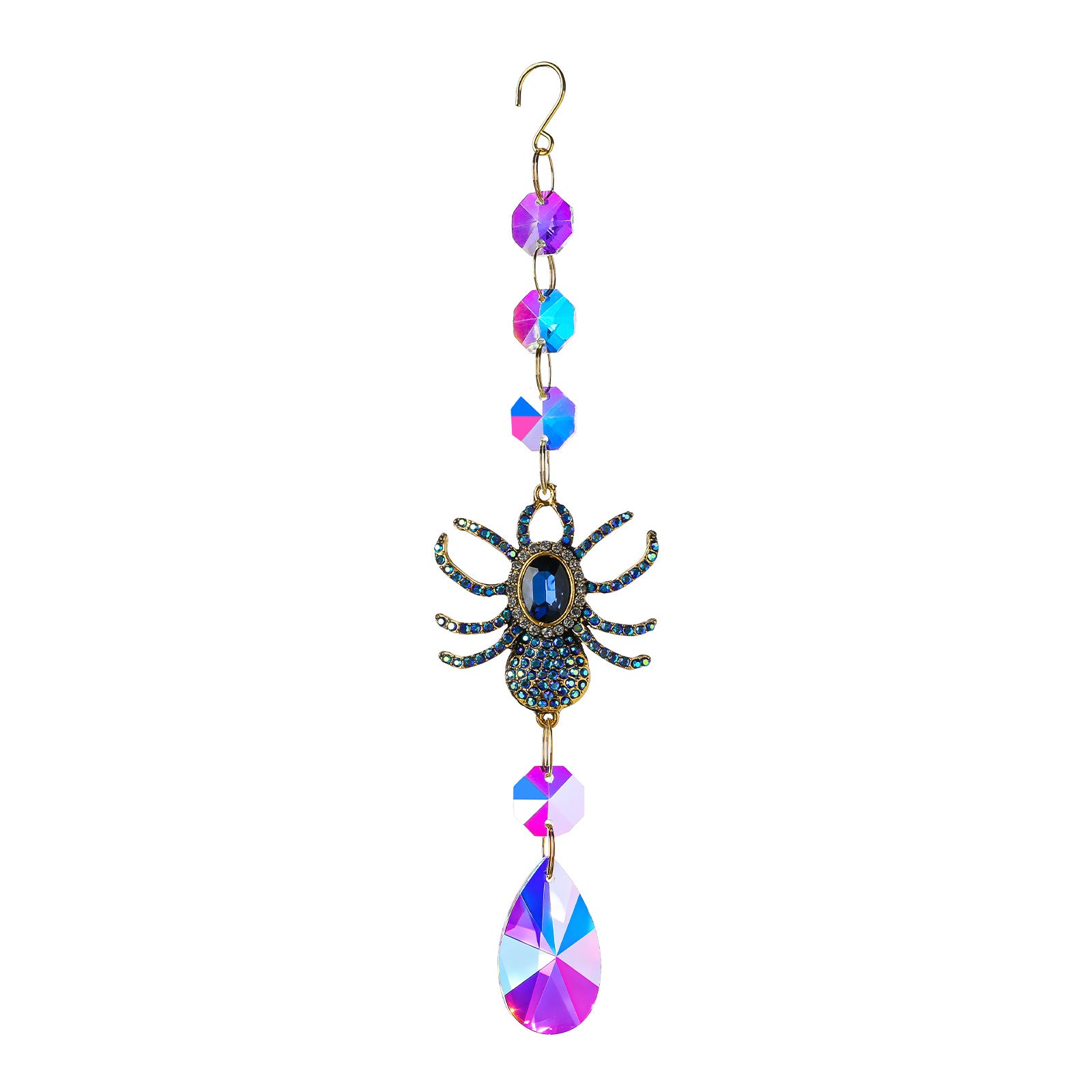 Halloween Jeweled Spider Crystal Suncatcher 6H7HLS140