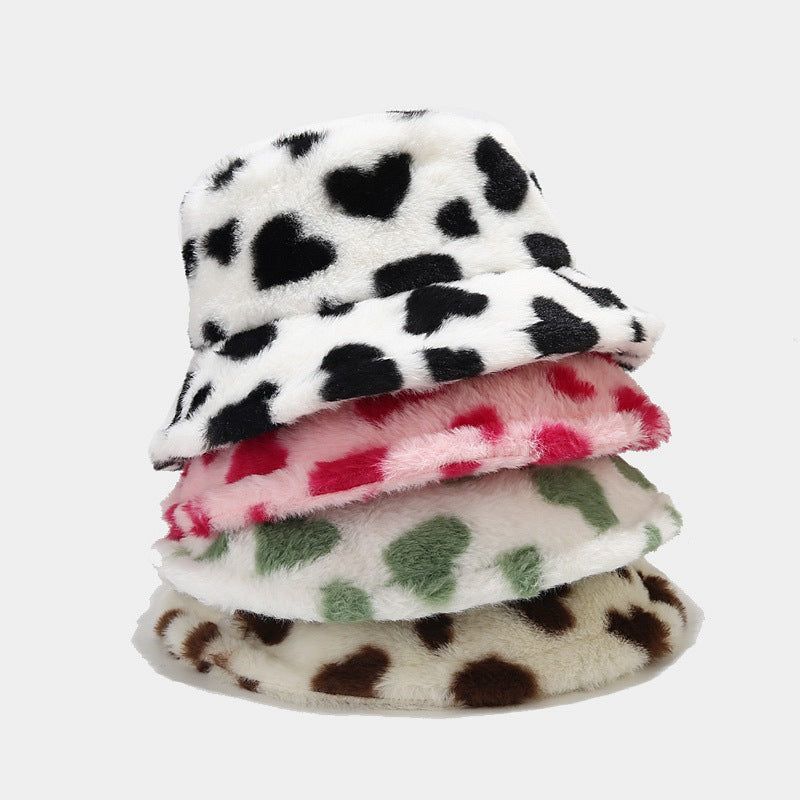 Heart Print Bucket Hat - DippedShop Wholesale - #0323