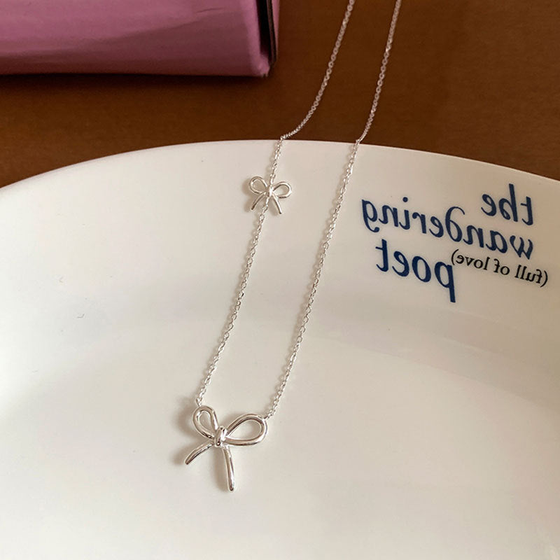 Bow Knot Pendant Necklace - DippedShop Wholesale - #0563