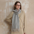 Minimalist Solid Color Tassel Wool Scarf 6W6NSW298