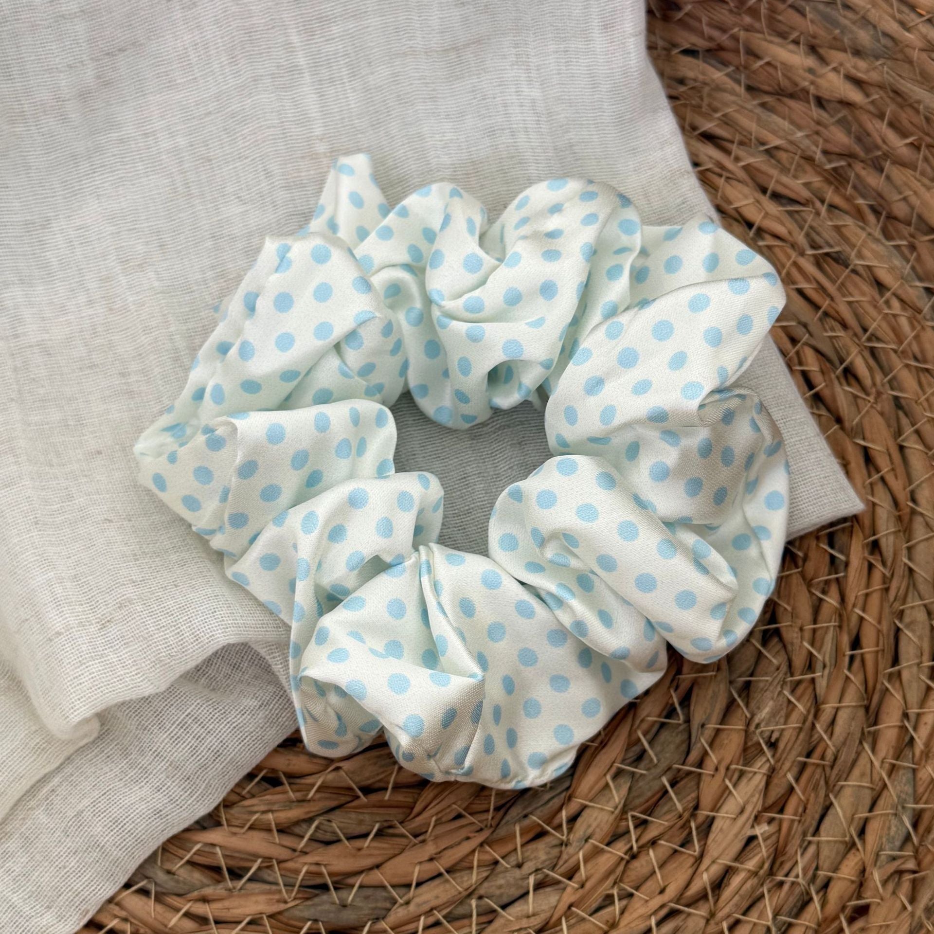 Vintage Polka Dots Print Elastic Scrunchies 6W6HSR335