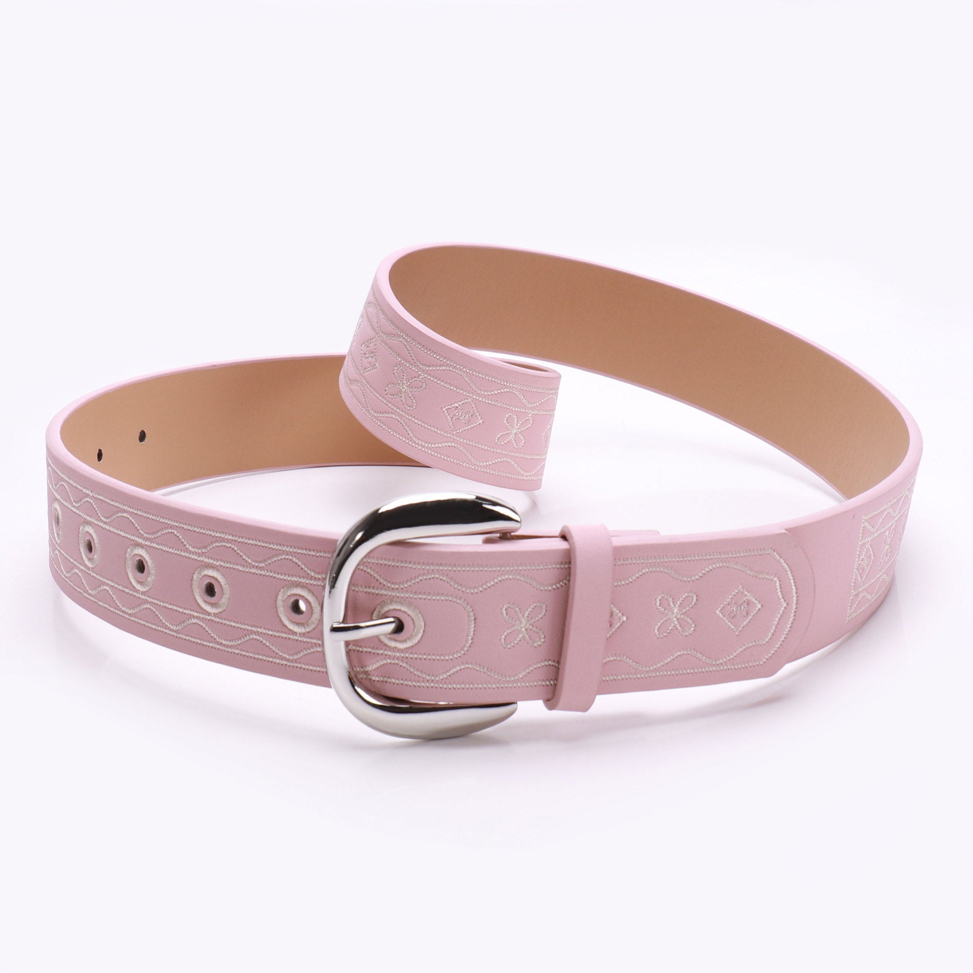 Retro Embroidery Pattern Waist PU Leather Belt MK2LEEP6W6JBT42
