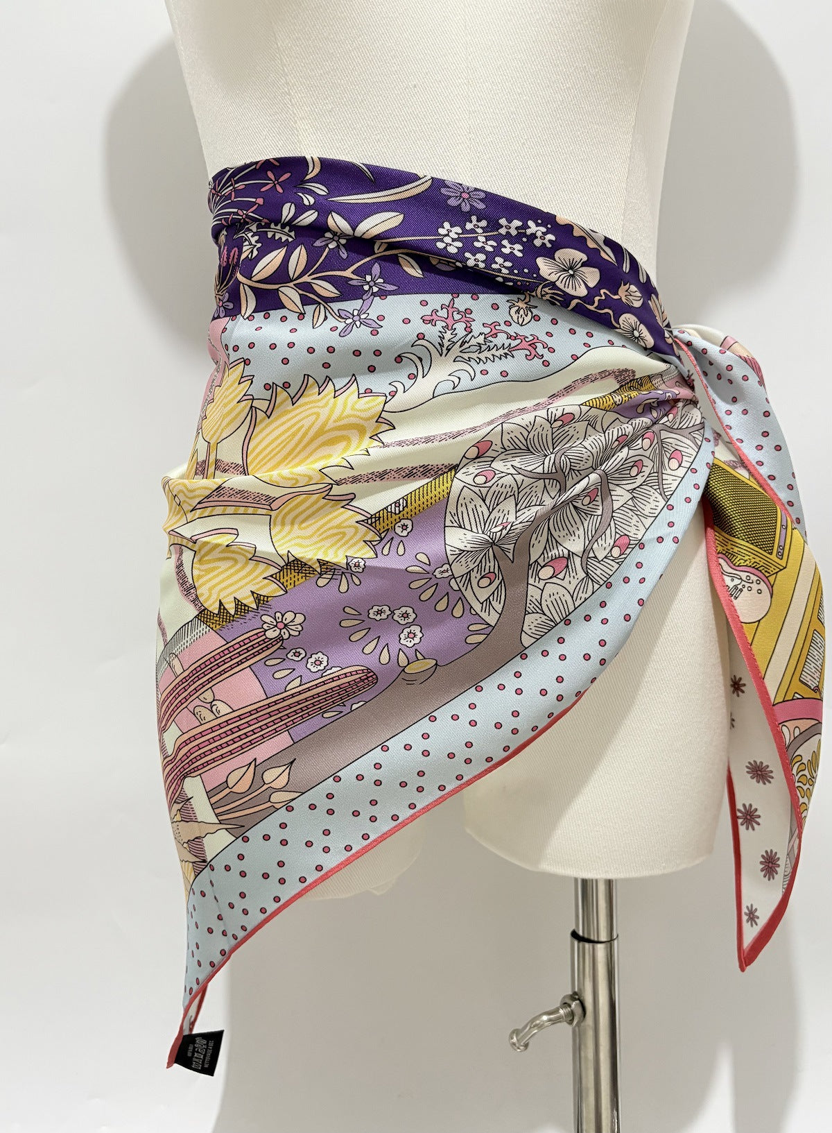 Trendy Floral Print Versatile Tie Waist Hip Scarf 6W6NSC235
