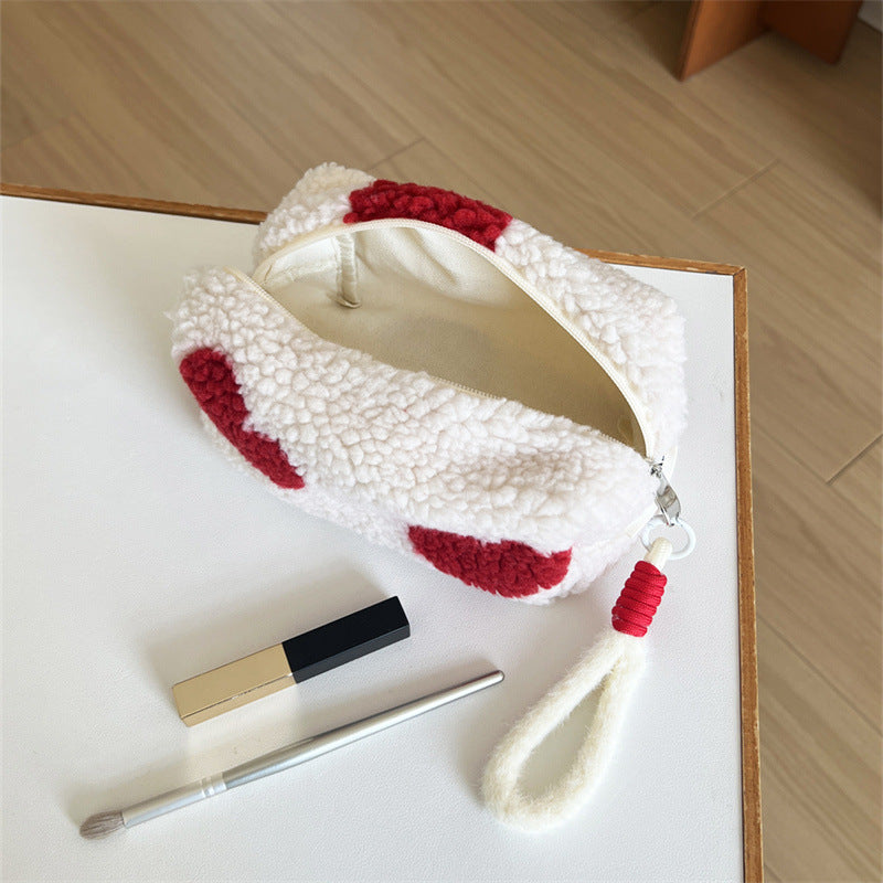Plush Leopard Print Makeup Bag - DippedShop Wholesale - #2083