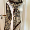 Bohemian Paisley Print Shawl Silk Scarf 6W6NSC208
