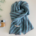 Striped Knit Winter Scarf - DippedShop Wholesale - #8579