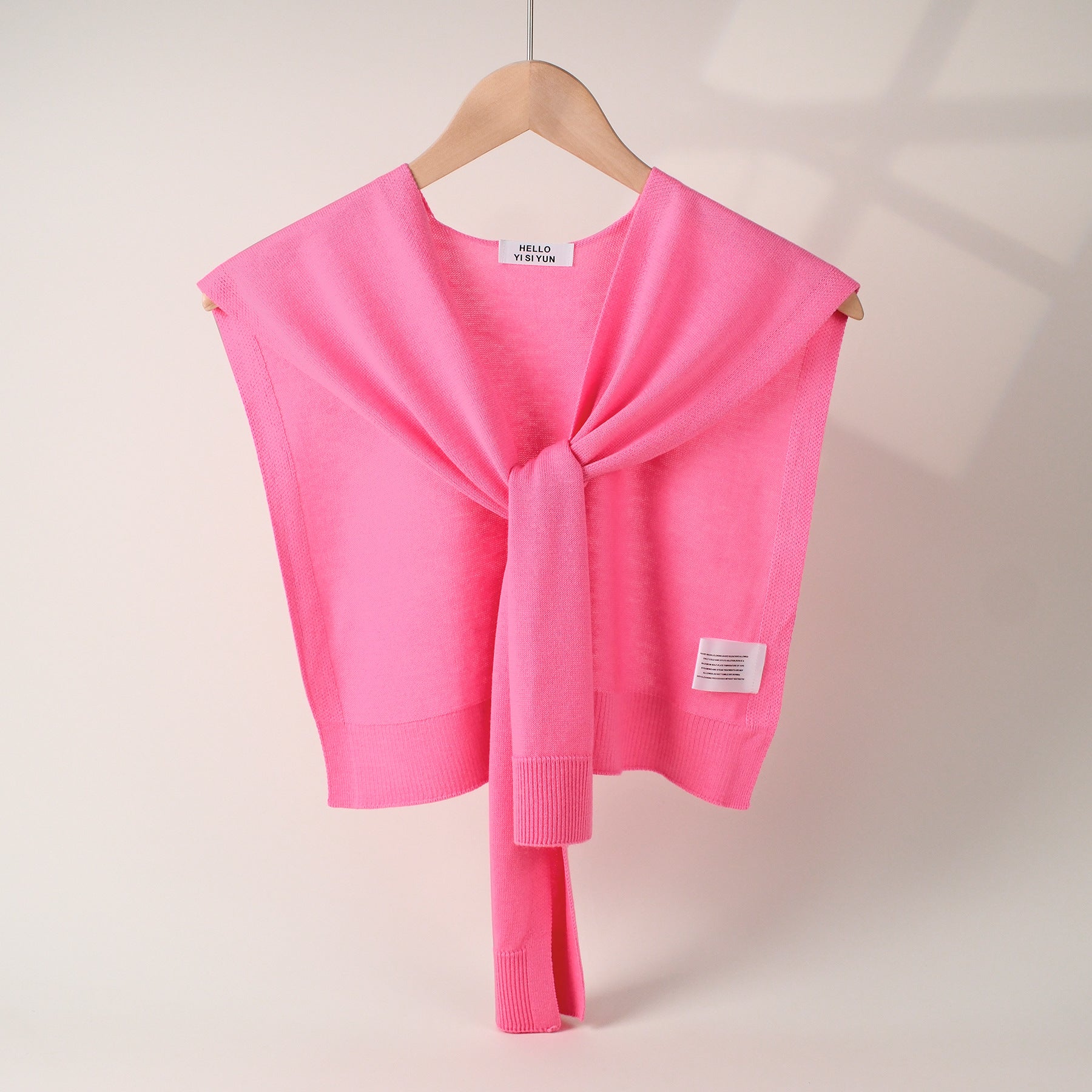 Casual Solid Color Sweater Knit Shawl Wrap 6W6NSC60
