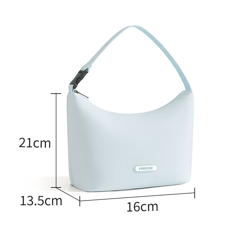Simple Striped Color Block Large Capacity Handbag 6W10BBG2392