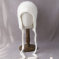 Soft Fuzzy Earflap Knit Hat Chin Ties 6W6HAT705