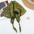 Vintage Flower Print Beaded Triangle Scarf MK2BW6W6NSI01