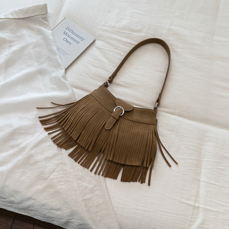 Fringe Underarm Tote Bag - DippedShop Wholesale - #0515