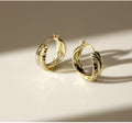 Elegant Double Layer Snake-bone Hoop Earrings 6W6JER583
