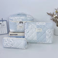 Simple Large Capacity Floral Quilted Makeup Bag 6S10BOB1036