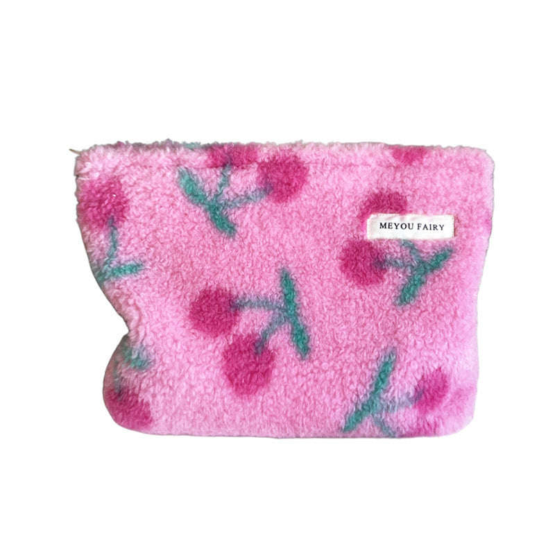 Plush Cherry Makeup Bag - DippedShop Wholesale - #9843