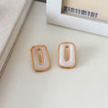 Stylish Hollow Out Rectangle Acrylic Drop Earrings 6W6JER615