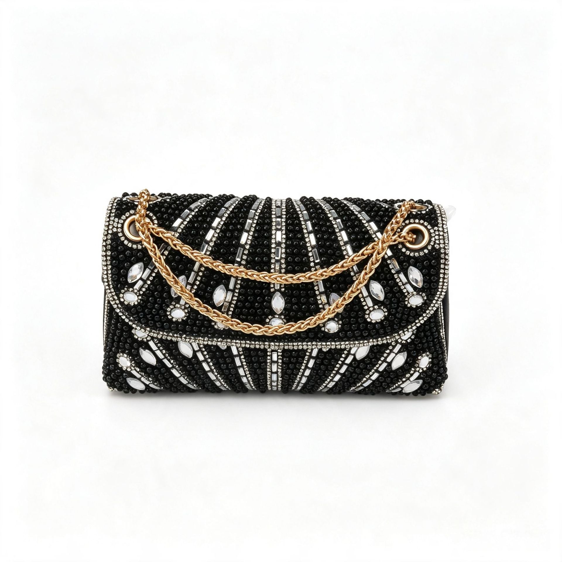 Trendy Sparkly Rhinestone Pearl Hanbag Evening Purse 6W10BBG1974