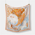 Abstract Silk Square Scarf - DippedShop Wholesale - #8995