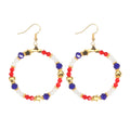 Retro Star Pendant Beaded Chain Frame Earring 8ZA6JER304L