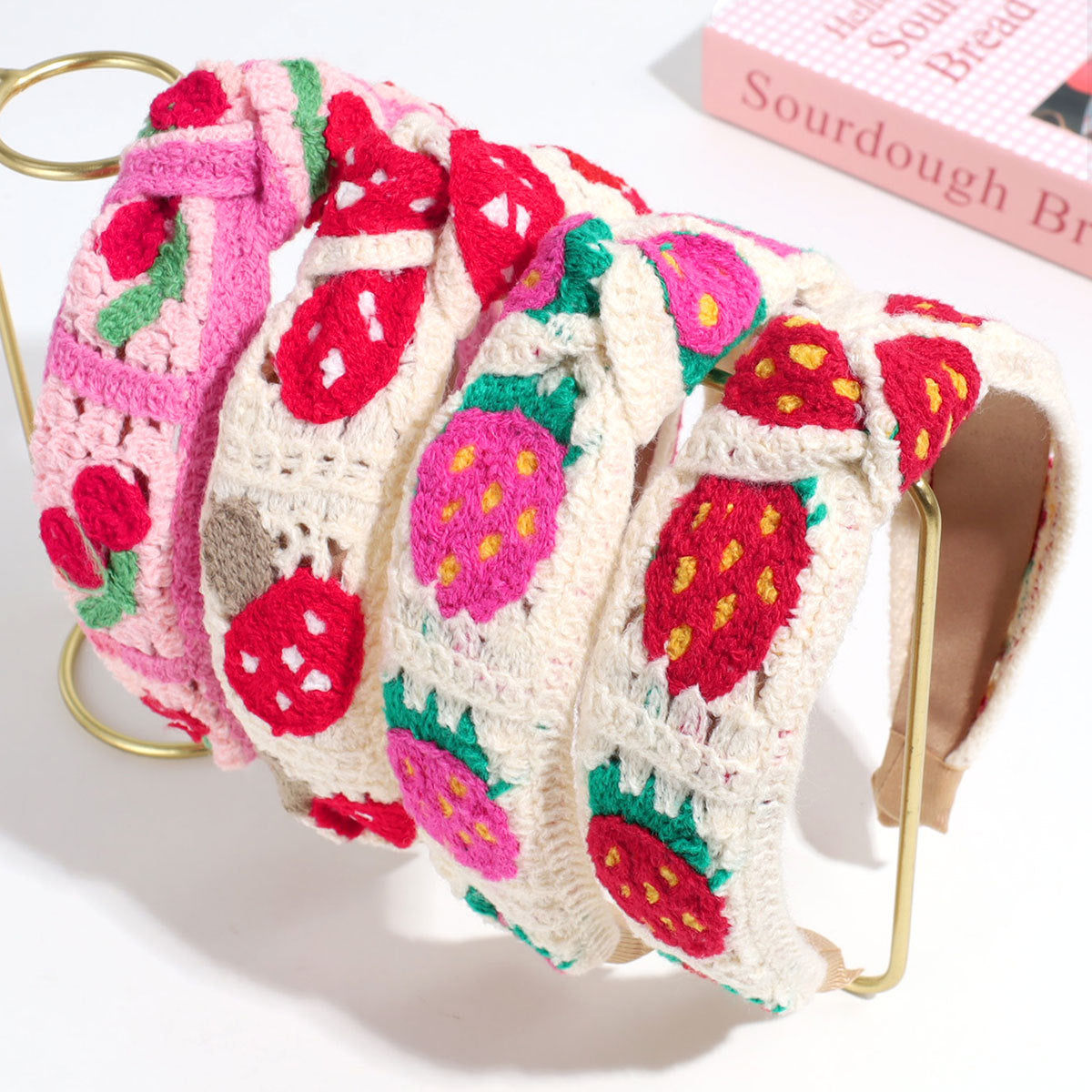 Floral Handmade Crochet Wide Headwrap Elastic Headband MK2PIM6W6HBD80