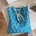 Flower Color Block Tote Bag - DippedShop Wholesale - #0083