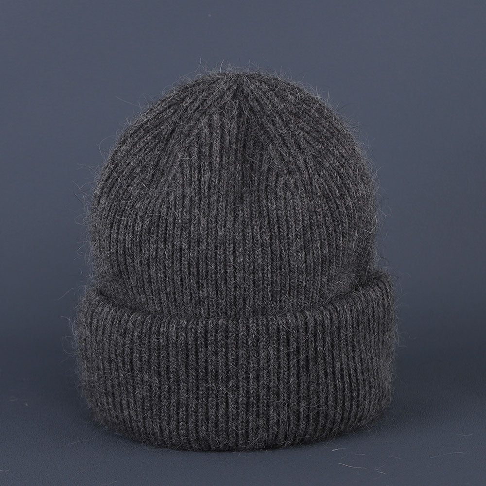 Simple Solid Warm Cuffed Ribbed Knit Beanie 6W6HAT687