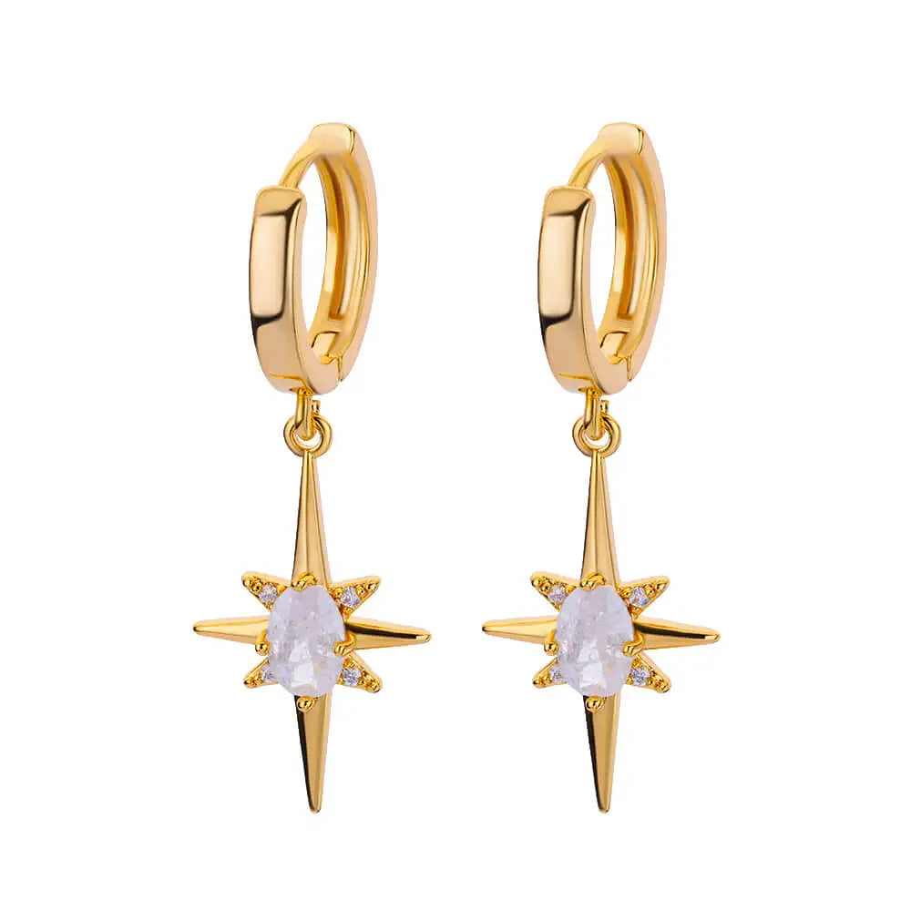 Gold Plated Star Stud Earrings - DippedShop Wholesale - #0195