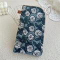Stylish Floral Embroidery Lightweight Sunglasses Case MK2BLC6S13HSY74