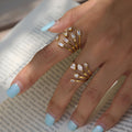 Chunky Cubic Zirconia Open Ring - DippedShop Wholesale - #1027