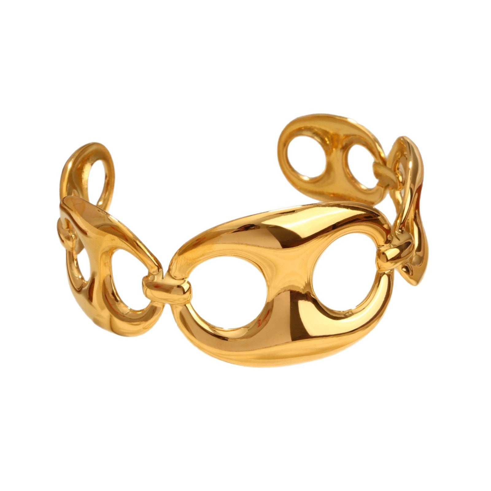 Chunky Irregular Gold Plated O - DippedShop Wholesale - #9715