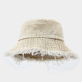Frayed Wide Brim Bucket Hat - DippedShop Wholesale - #5331