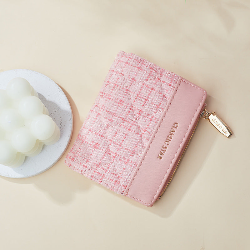 Elegant Bifold Multi-Functional Zipper Card Wallet 6S10BWB91