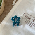Sweet Polka Dots Mini Flower Hair Claw Clip 6W6HCP1288