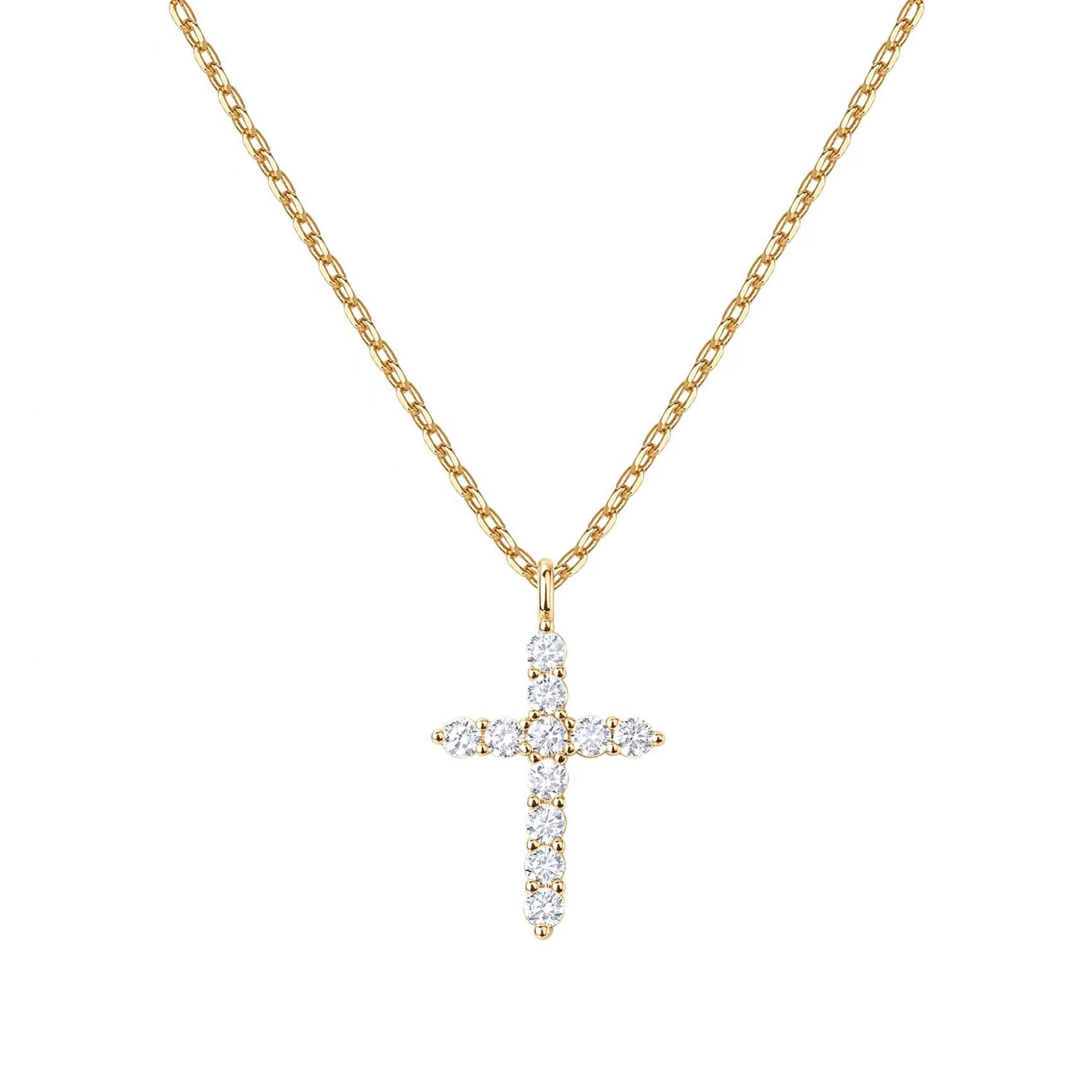 Gold Plated Cross Necklace - DippedShop Wholesale - #0083