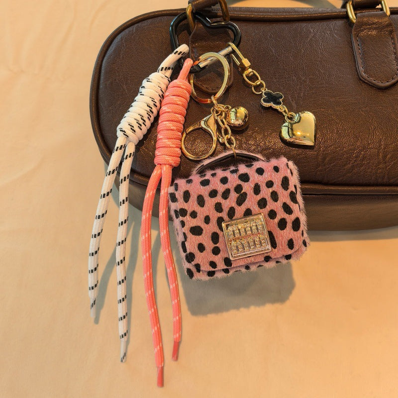 Stylish Leopard Handbag Pendant Keychain Bag Charm 6W10BBC378