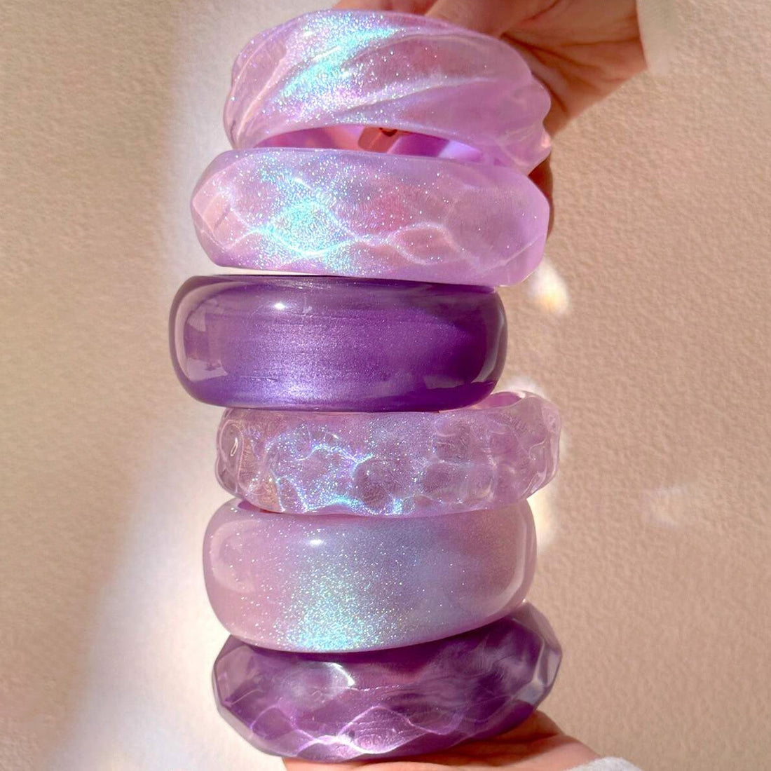 Purple Round Simple Layered Bracelets DP25B575
